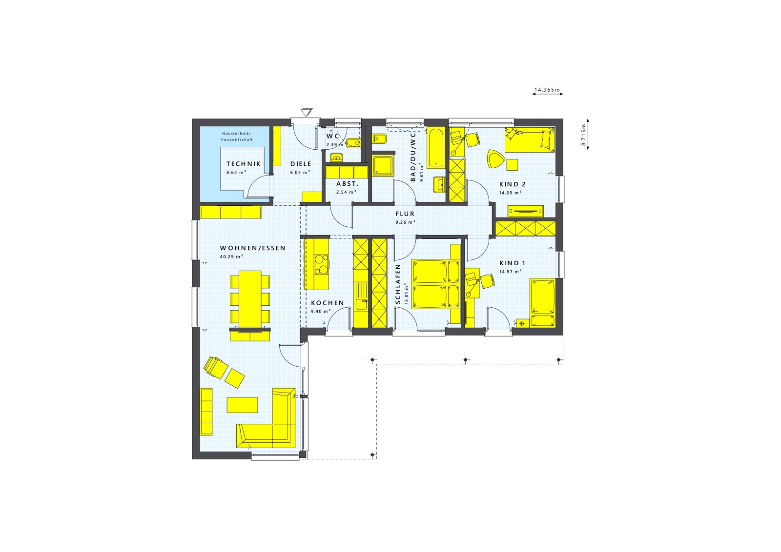 Dein Traumbungalow von Living Haus inklusiver PV-Anlage